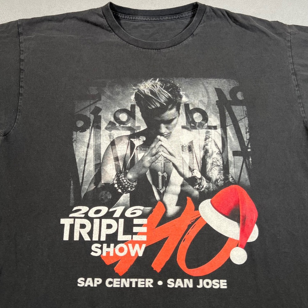 Justin Bieber 2016 Tour T-Shirt L Triple Show Britney‎ Spears Backstreet Boys